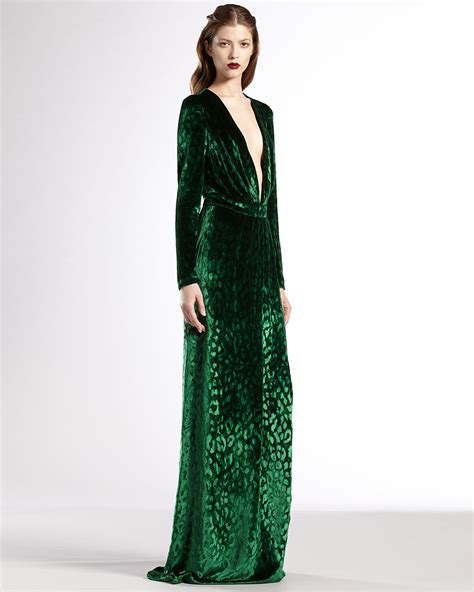 gucci velvet green gown|vintage gucci gowns.